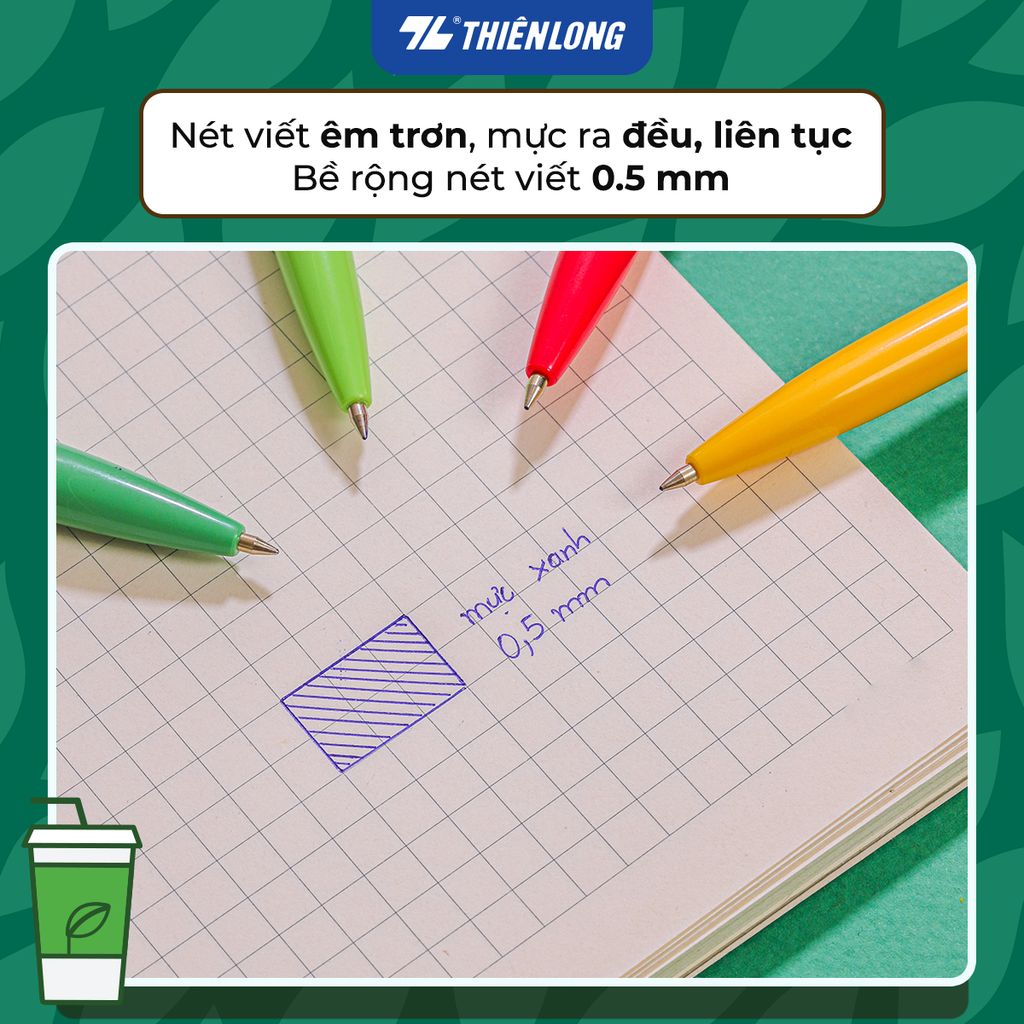 Combo 5/10/20 Bút gel B - Buttersmooth Gel Thiên Long GELB-031 - Premium Tip viết êm, trơn - Mực Xanh - Phiên bản Trà - Thân ngẫu nhiên