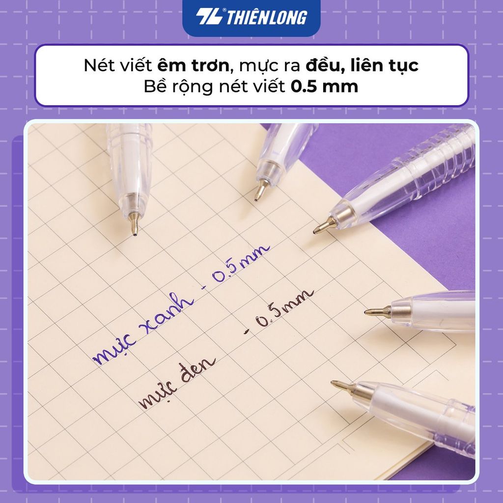 Bút gel B - Buttersmooth Gel Thiên Long GELB-035 - Premium Tip viết êm, trơn