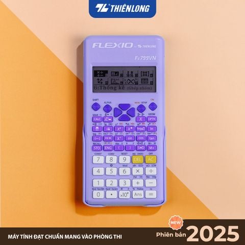 Máy tính khoa học Thiên Long Flexio Fx799VN, 4 màu pastel mới, bảo hành 7 năm, 1 đổi 1 trong 1 năm đầu