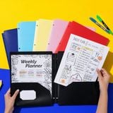 Combo 6 Bìa lỗ - Bìa lá - Bìa thuyết trình FO-PF001/AMZ Thiên Long – Bìa đựng tài liệu A4 - Màu ngẫu nhiên