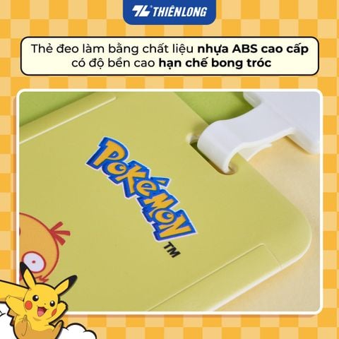 Bộ dây đeo thẻ Thiên Long Pokémon CHD-003/PKM – ID card holder nắp trượt ABS cao cấp