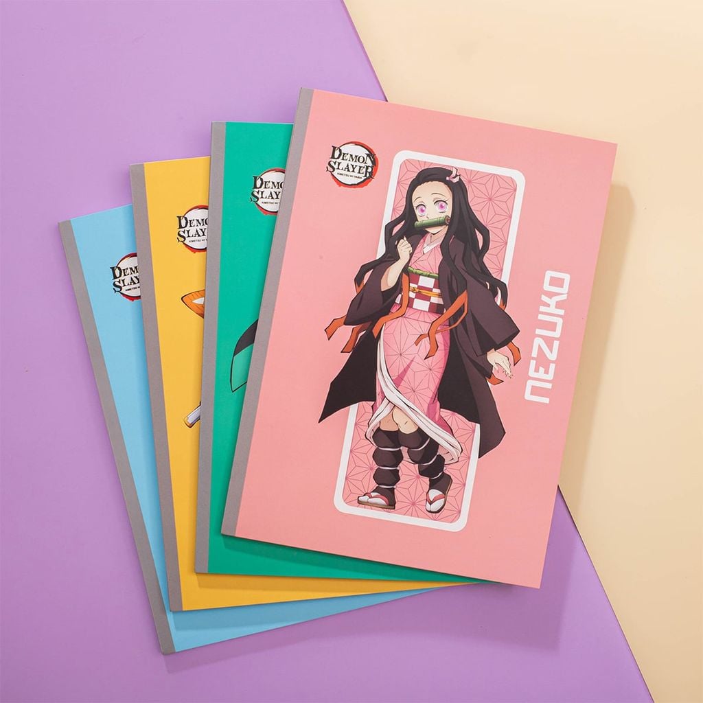 Tập vở Thiên Long 80/120 trang kẻ caro 6mm 70gsm - dành cho học sinh, sinh viên - Phiên bản Demon Slayer
