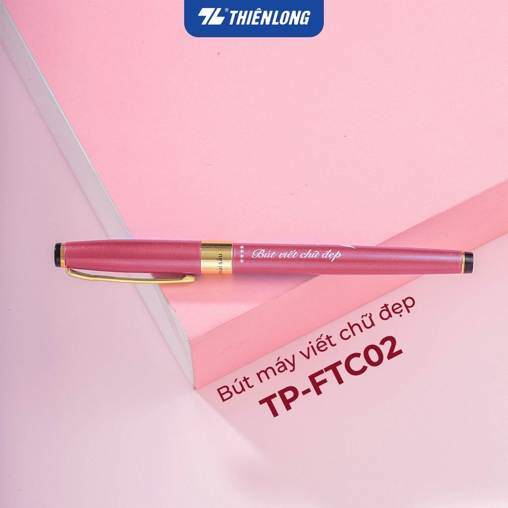 Bút máy luyện viết chữ đẹp Thiên Long, ngòi mài mỏng, thiết kế phù hợp với tay cầm học sinh