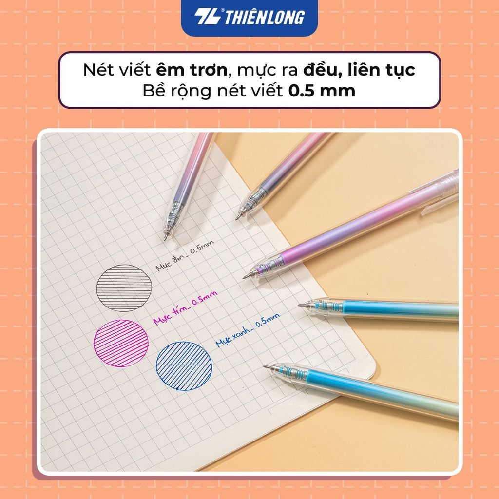 Combo 10 Bút gel Minimalist Thiên Long Gel-072