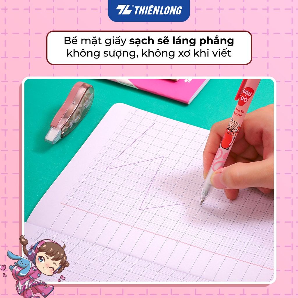 Combo 5/10 Tập học sinh chống lem 48 trang 4 ô ly vuông 2.5mm 120gsm Thiên Long NB-119/AK - Akooland thế giới học cụ thần kỳ - Mẫu ngẫu nhiên