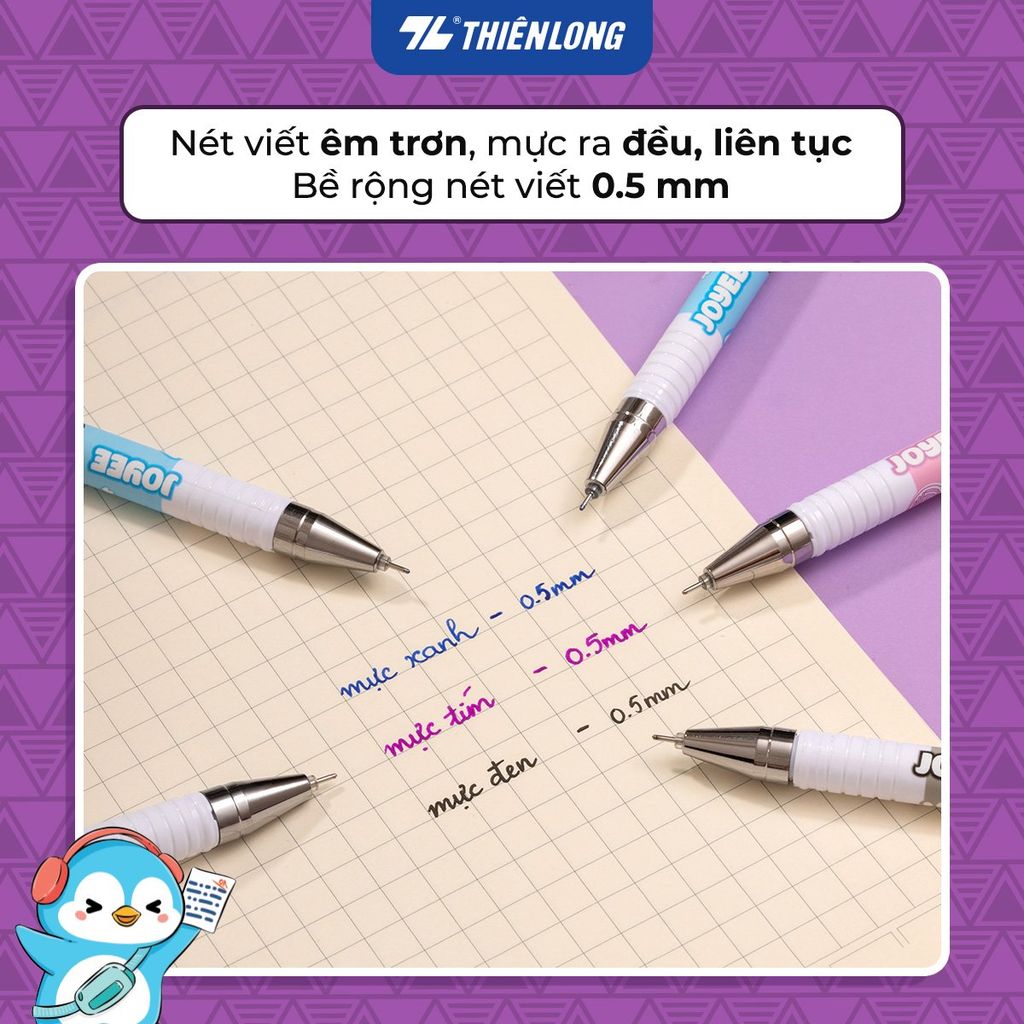 Combo 10 Bút gel Joyee Thiên Long GEL-067 - Mực khô siêu nhanh