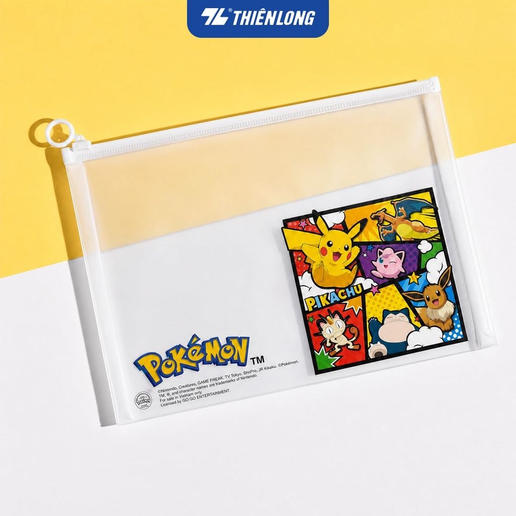 Túi tài liệu A4 khóa zip Thiên Long Pokémon CBF-009/PKM