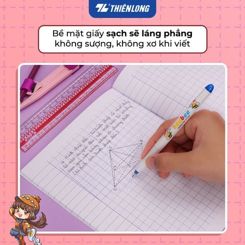 Tập học sinh chống lóa 96 trang 4 ô ly vuông 2mm 100gsm Thiên Long NB-117/AK - Akooland thế giới học cụ thần kỳ - Mẫu ngẫu nhiên