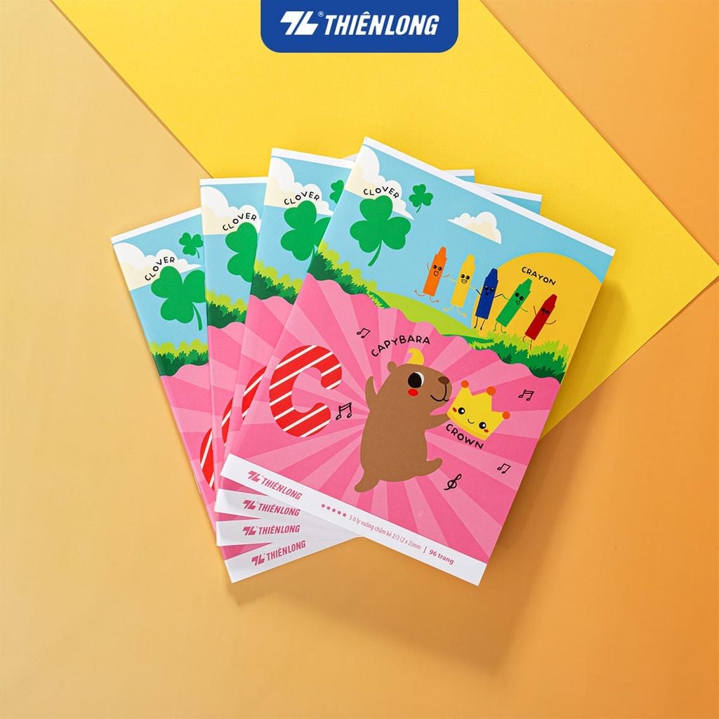 Combo 5 Tập học sinh 96 trang 5 ô ly vuông 100 gsm Điểm 10 TP-NB075 (hình ngẫu nhiên)