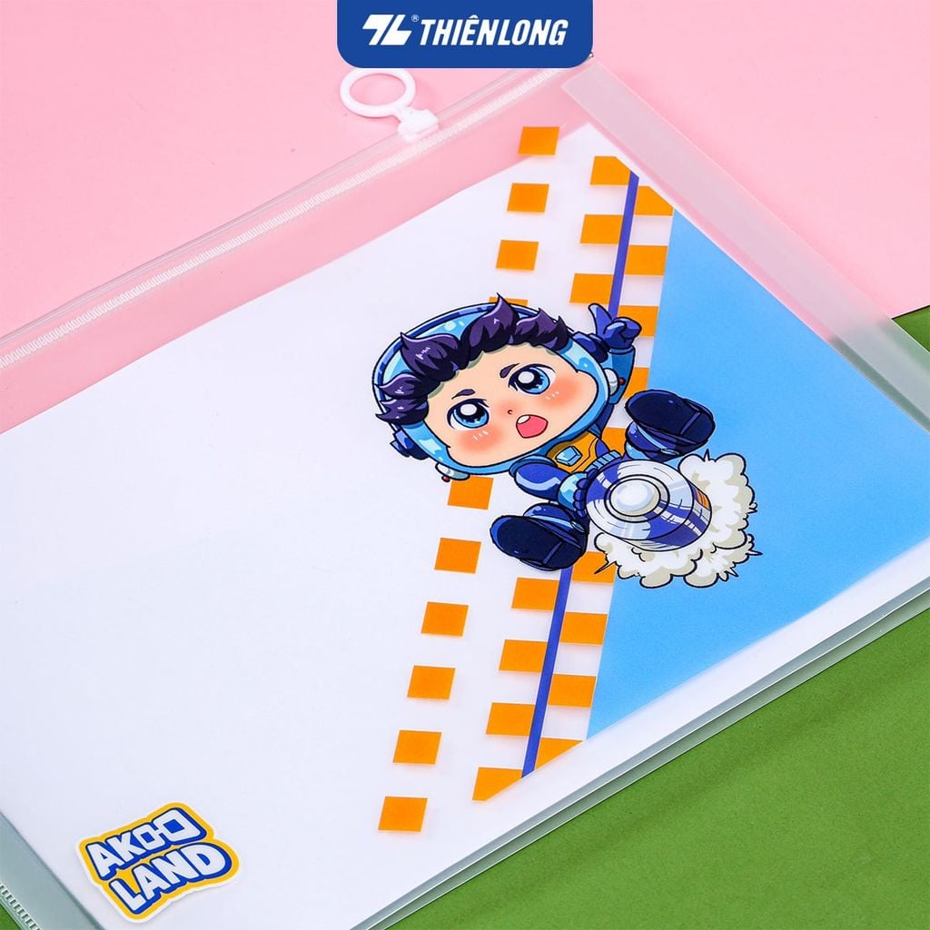 Túi Zip Thiên Long - Túi đựng tài liệu A4 CBF-005/AK - Phiên bản Akooland