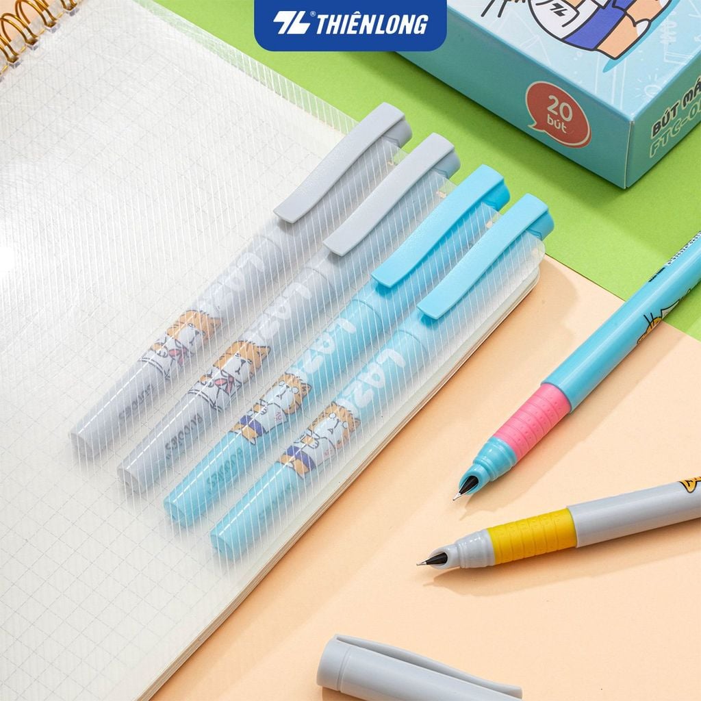 Bút máy Thiên Long Buddies - Ngòi trơn, êm - Thân màu ngẫu nhiên