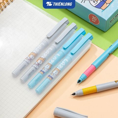 Bút máy Thiên Long Buddies - Ngòi trơn, êm - Thân màu ngẫu nhiên