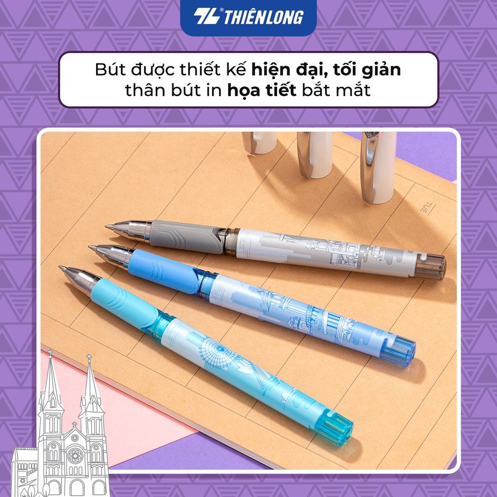 Bút gel cao cấp Thiên Long Bizner - Premium Tip - Mực không phai màu
