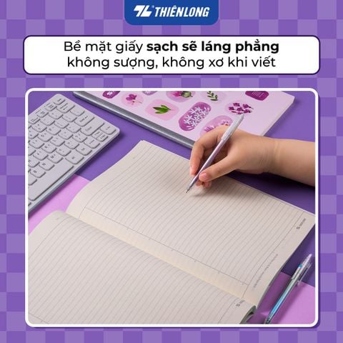 Tập may gáy chống lóa A4 200 trang kẻ ngang 7mm 70 gsm Thiên Long NB-139 – Mẫu ngẫu nhiên