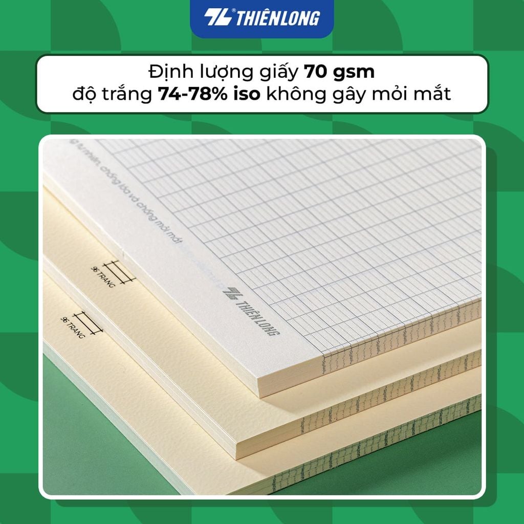 Tập học sinh chống lóa 96 trang 4 ô ly ngang 2mm 70gsm Thiên Long NB-146 - Mẫu ngẫu nhiên