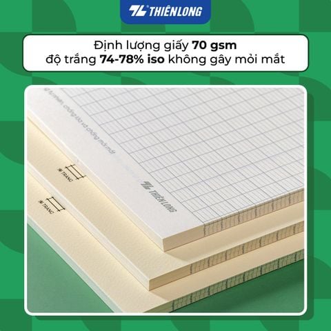 Tập học sinh chống lóa 96 trang 4 ô ly ngang 2mm 70gsm Thiên Long NB-146 - Mẫu ngẫu nhiên