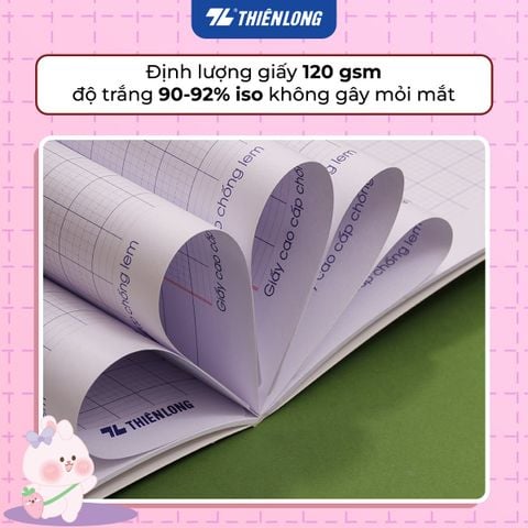 Tập học sinh 48 trang 5 ô ly vuông 2.5mm chấm kẻ 2/3 120gsm NB-120 Thiên Long - Mẫu ngẫu nhiên