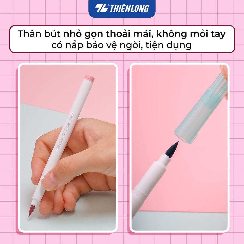 Bút lông 24 màu Hygee Morandi đầu Brush Thiên Long Colokit FP-C020