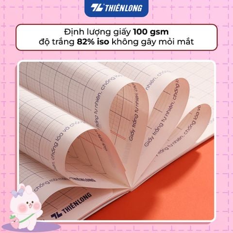 Combo 5 Tập học sinh 48 trang 5 ô ly vuông 2.5mm chấm kẻ 2/3 100gsm NB-116 Thiên Long - Mẫu ngẫu nhiên