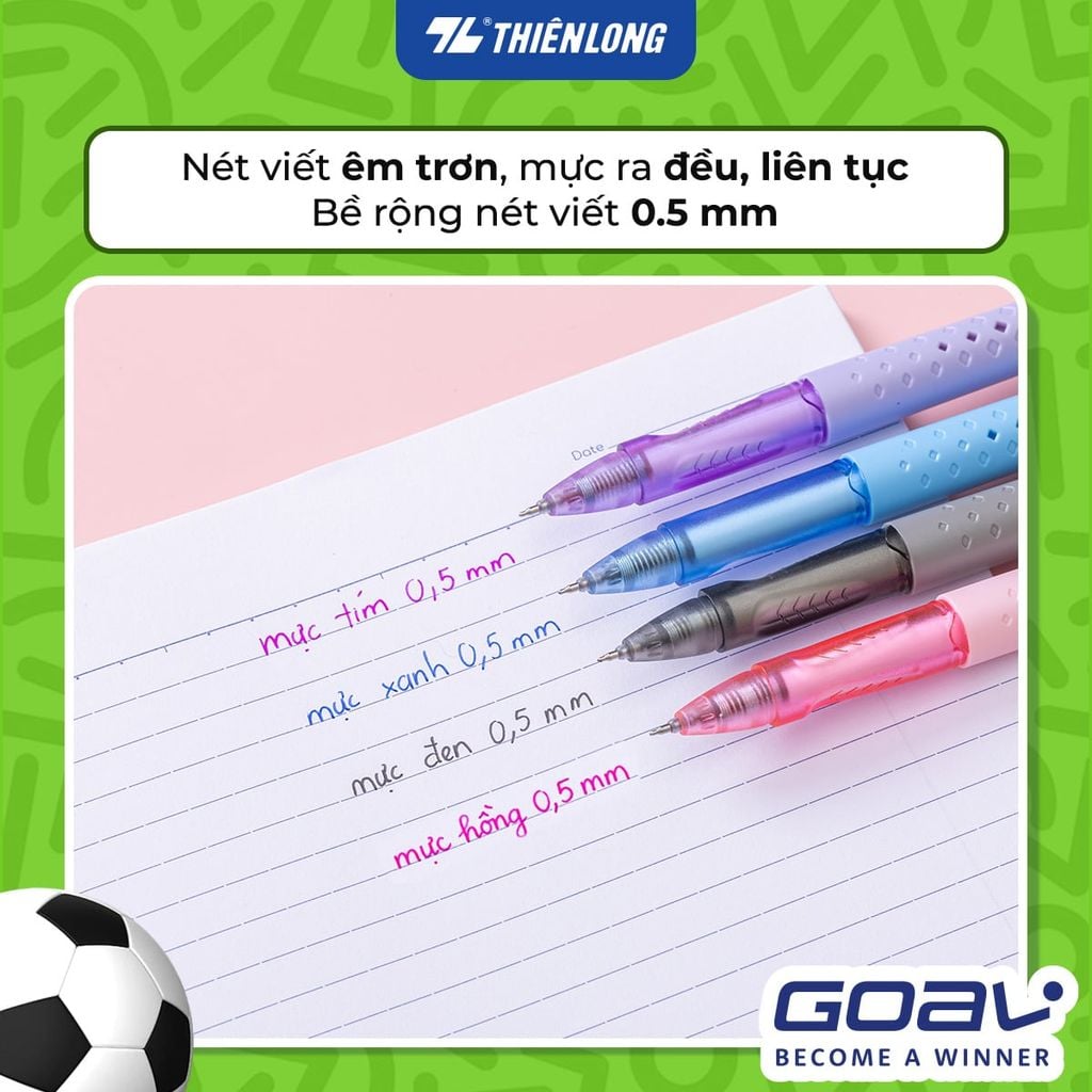 Bút Gel Thiên Long GOAL GEL-052 Quick Dry – 0.5mm