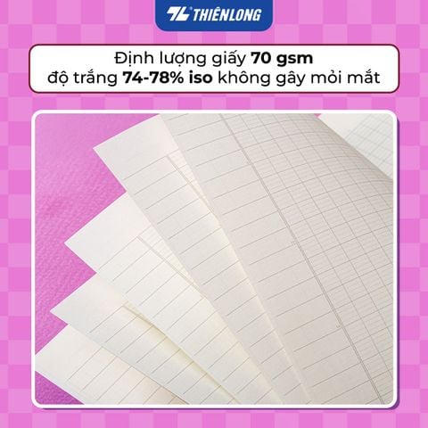 Tập học sinh chống lóa 4 ô ly ngang 2mm 200 trang 70 gsm Thiên Long Joyee NB-147 - Mẫu ngẫu nhiên