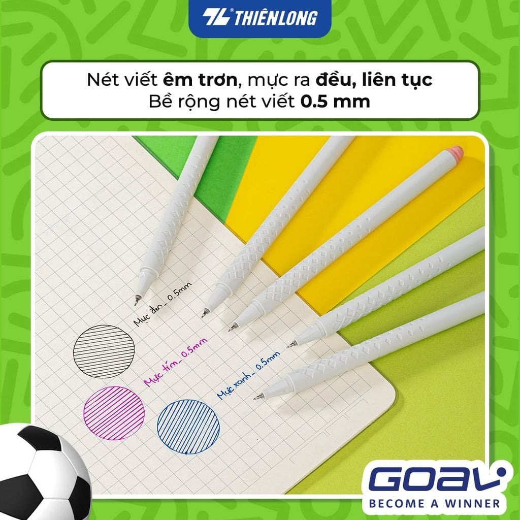 Bút Gel Thiên Long GOAL GEL-051 Quick Dry – 0.5mm