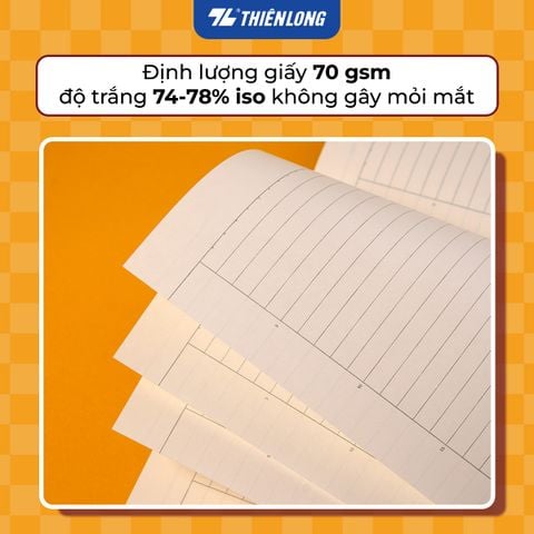 Tập chống lóa 200 trang kẻ ngang 7mm 70 gsm Thiên Long Joyee NB-143 - Mẫu ngẫu nhiên