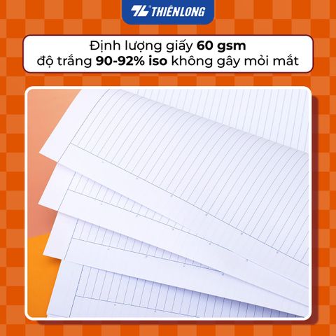 Tập học sinh Thiên Long 200 trang kẻ ngang 7mm 60gsm NB-140 - Mẫu ngẫu nhiên