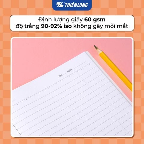 Tập học sinh 80 trang kẻ ngang 7mm 60 gsm Thiên Long NB-097 – Mẫu ngẫu nhiên