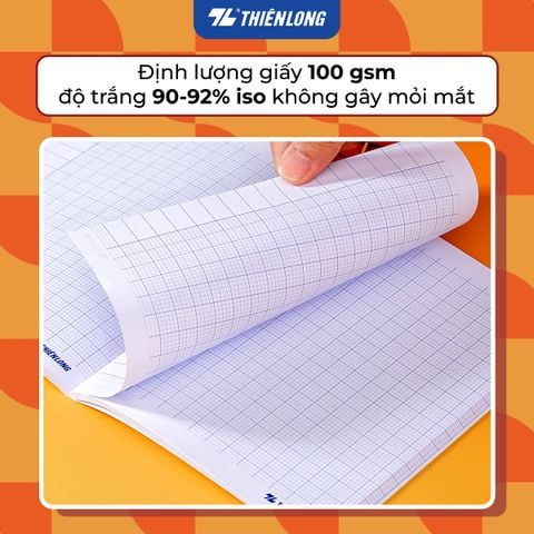 Tập học sinh 96 trang 5 ô ly vuông 100 gsm Điểm 10 TP-NB075 (hình ngẫu nhiên)