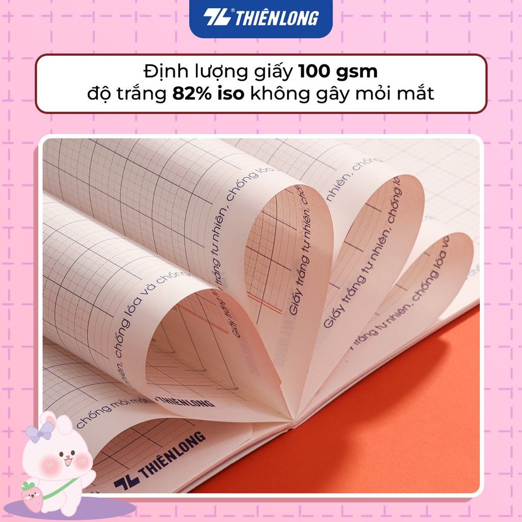 Tập học sinh 48 trang 5 ô ly vuông 2.5mm chấm kẻ 2/3 100gsm NB-116 Thiên Long - Mẫu ngẫu nhiên