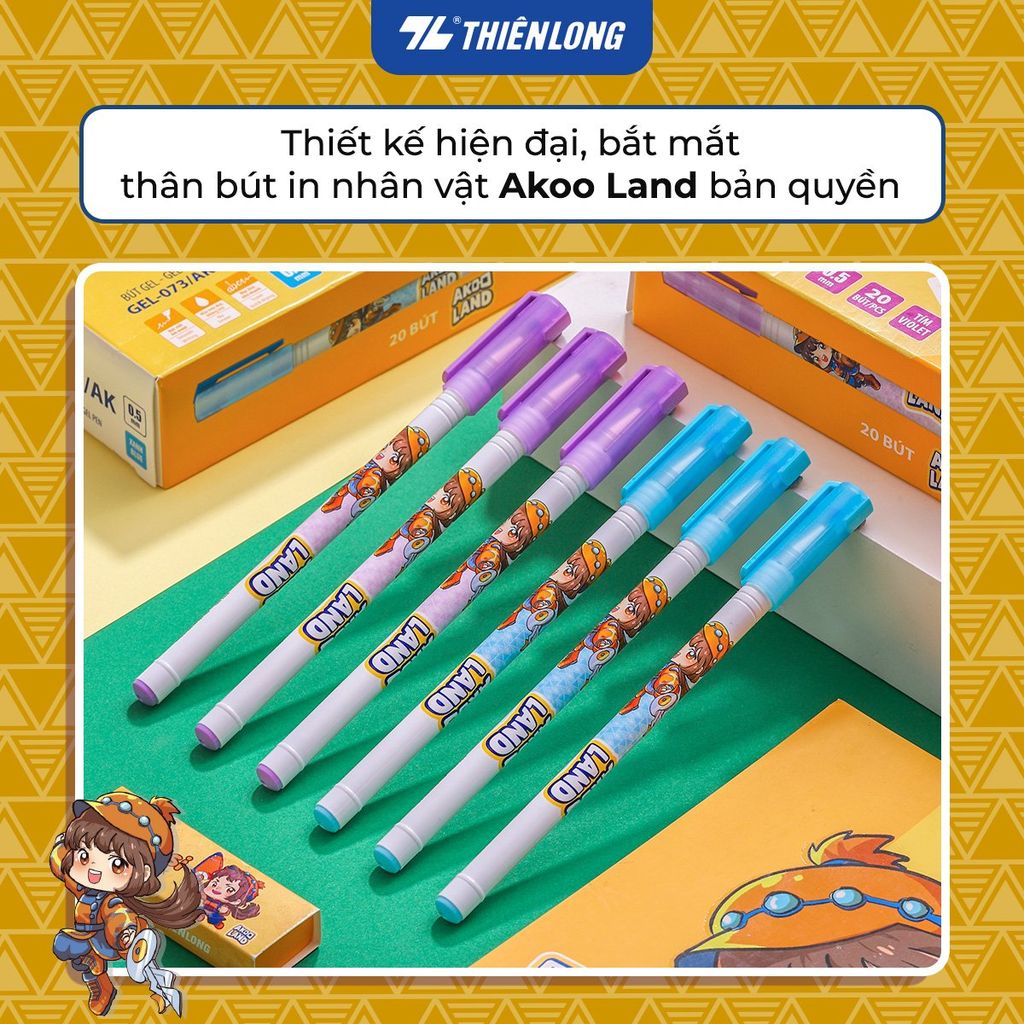 Bút gel Akooland Dasi Thiên Long GEL-073/AK - Mực khô siêu nhanh
