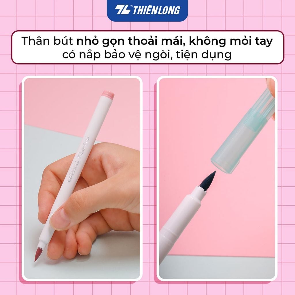 Bút lông 5 màu Blooming Morandi đầu Brush Thiên Long Colokit FP-C021