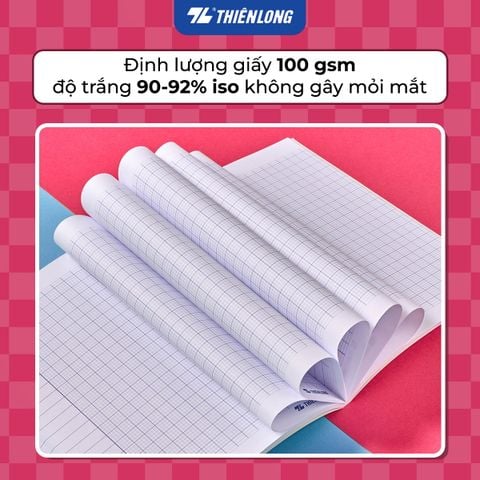 Combo 10 Tập học sinh Thiên Long Joyee 96 trang 4 ô ly vuông 2mm 100 gsm TP-NB061 - Mẫu ngẫu nhiên