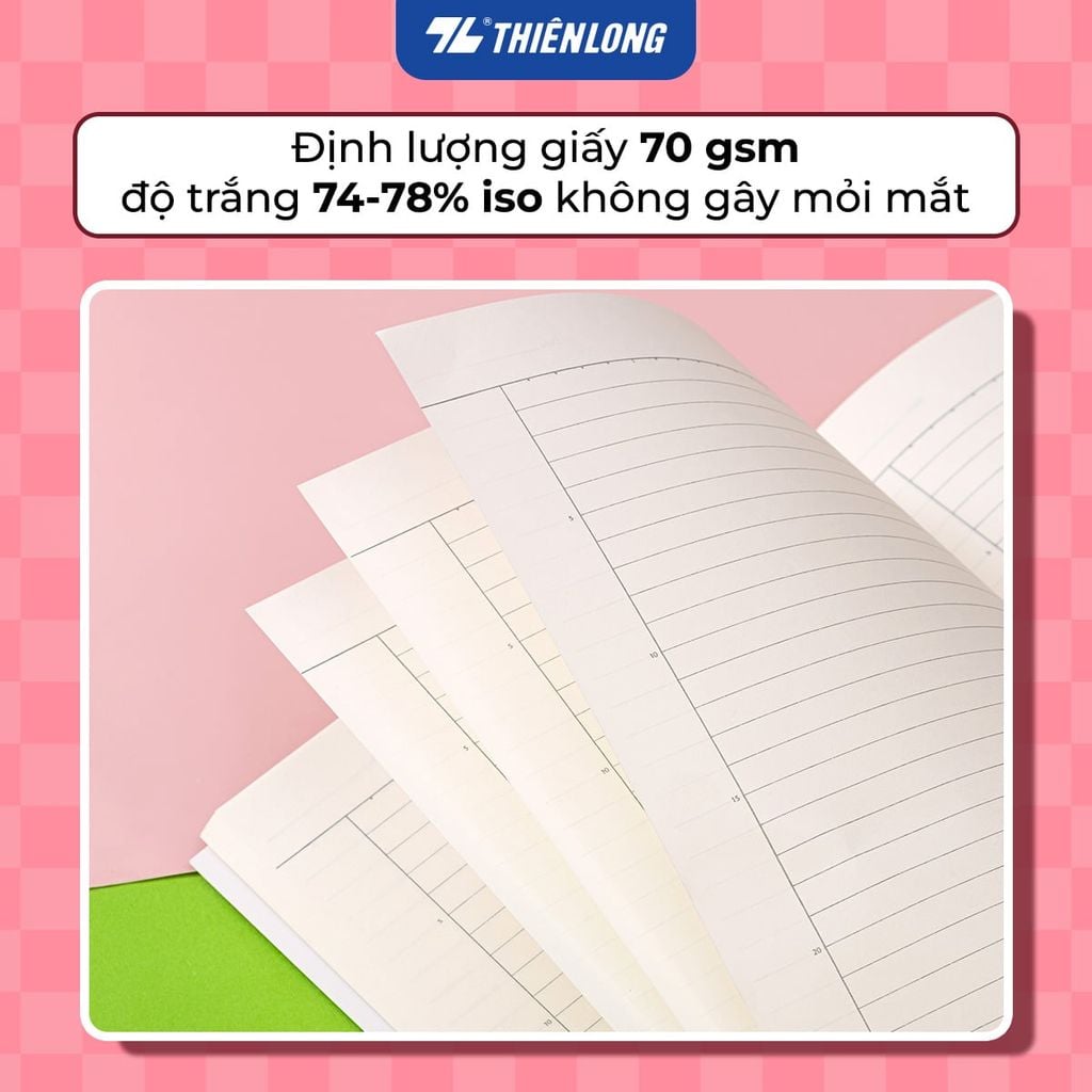 Tập học sinh Thiên Long ZOOTRI 120 trang 70gsm kẻ ngang 7mm – Chống lóa, dịu mắt