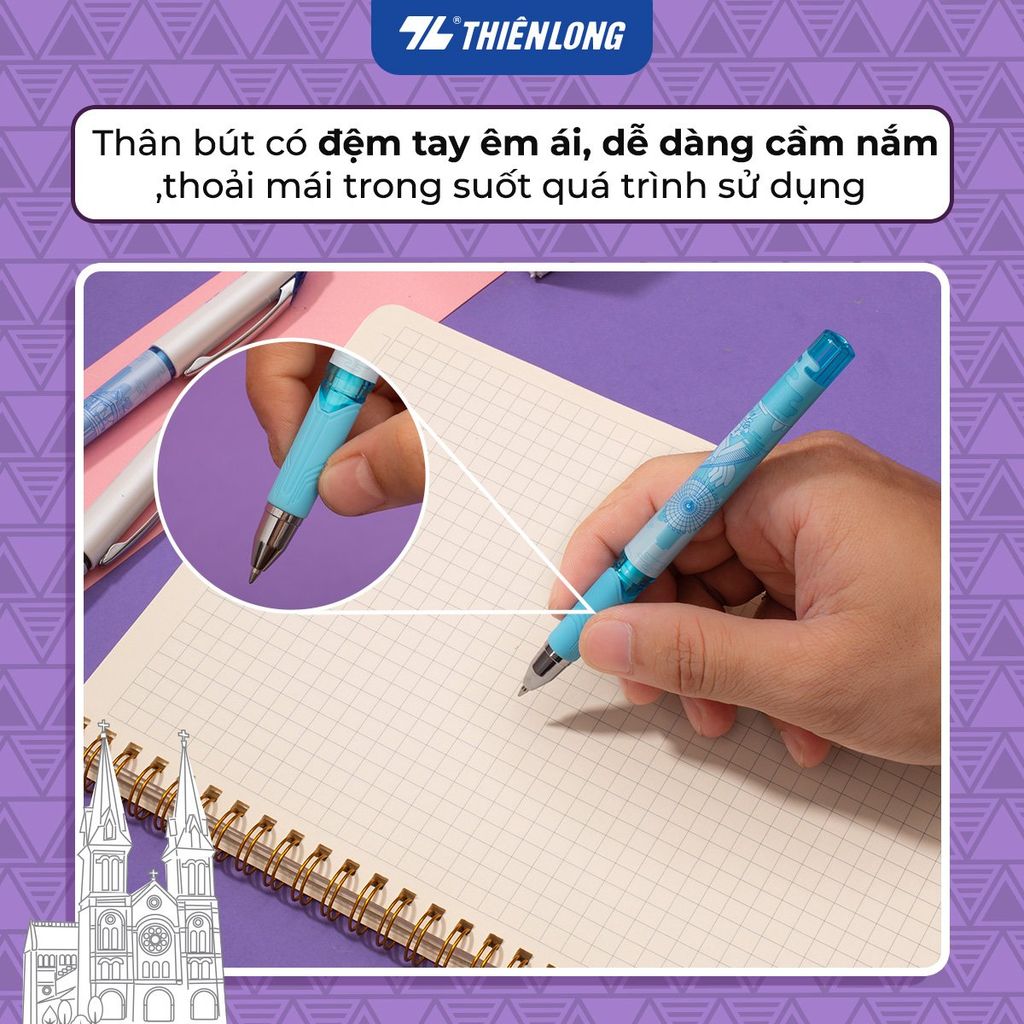 Bút gel cao cấp Thiên Long Bizner - Premium Tip - Mực không phai màu