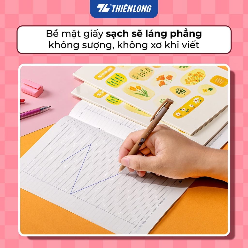 Tập học sinh Thiên Long 80 Trang kẻ ngang 7mm – Giấy 70gsm chống lóa – Khổ 170 x 250mm