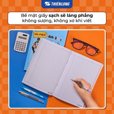 Tập học sinh 200 trang kẻ ngang 7mm 70 gsm Thiên Long Me Pack NB-148 – Mẫu ngẫu nhiên