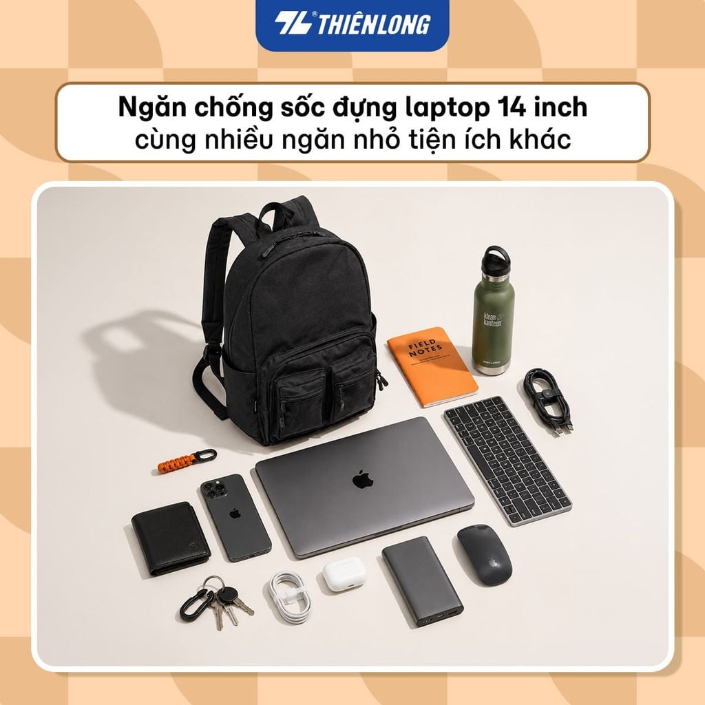 Cặp - Balo học sinh Thiên Long Me-Pack BP-041 – Siêu nhẹ 480g, ngăn laptop 14 inch