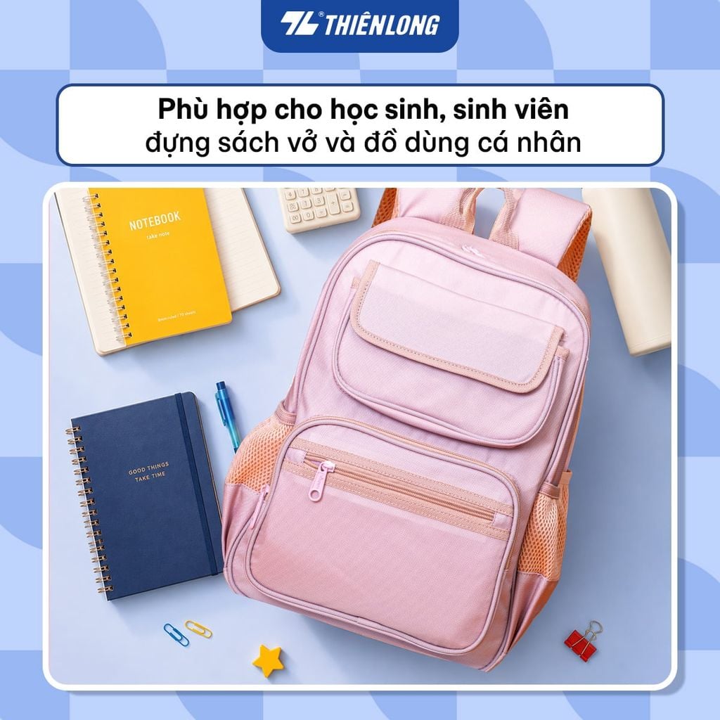 Cặp - Balo học sinh Thiên Long Lite BP-038 – Siêu nhẹ 440g, chống thấm nước