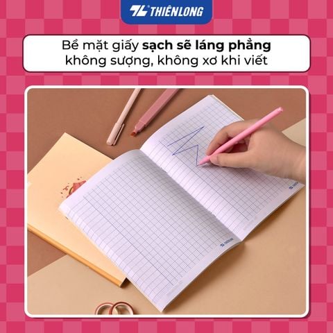 Combo 5 Tập học sinh Thiên Long 200 trang 4 ô ly ngang 2mm 60 gsm TP-NB066 - Mẫu ngẫu nhiên