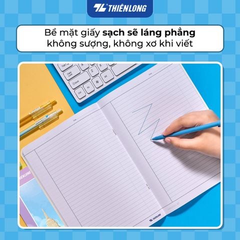 Tập học sinh 80 trang kẻ ngang 7mm 70 gsm Thiên Long Buddies Travel TP-NB103 – Mẫu ngẫu nhiên