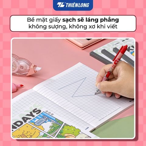 Tập học sinh 96 trang 4 ôly vuông 100 gsm Thiên Long KINDAYS NB-130 - Mẫu ngẫu nhiên