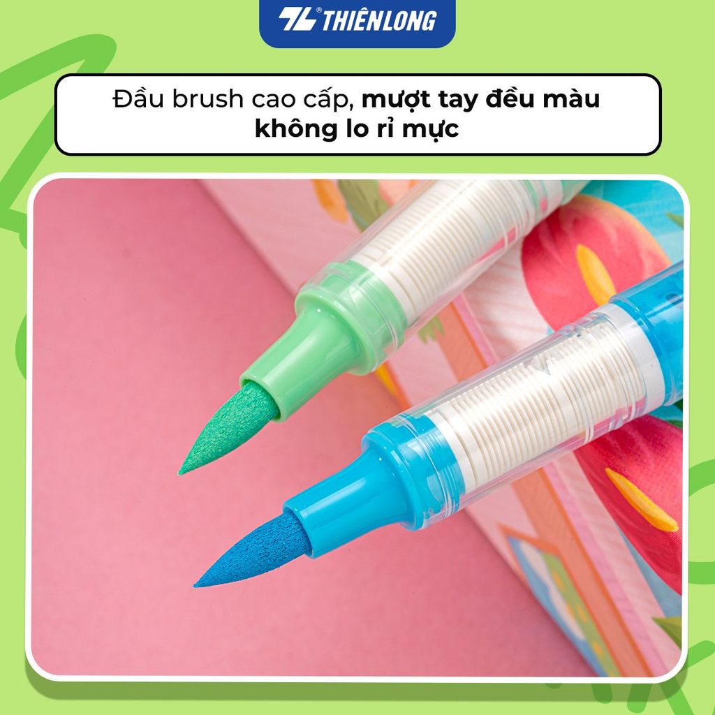 Pastel Acrylic Markers Bút sơn/ Bút lông 6/12/24 màu ThiênLong Colokit - Màu sắc tươi sáng, Mượt tay đều màu