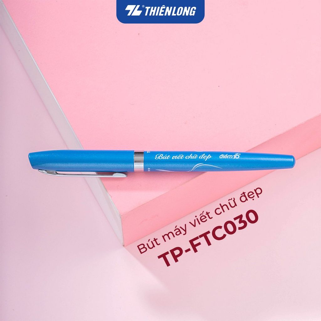 Bút máy luyện viết chữ đẹp Thiên Long, ngòi mài mỏng, thiết kế phù hợp với tay cầm học sinh