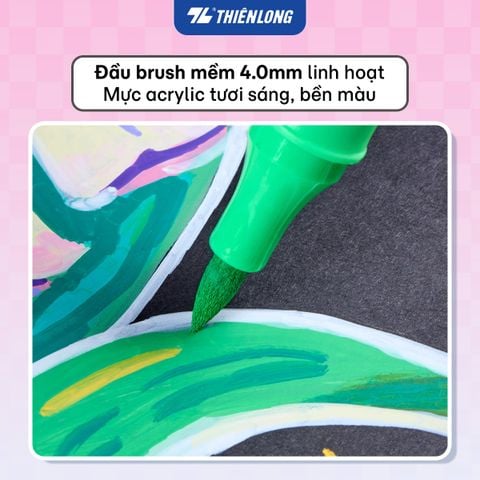 Bộ Bút Hai Đầu 12/24/48 Màu Acrylic Markers Thiên Long Colokit  - Cây 2 màu