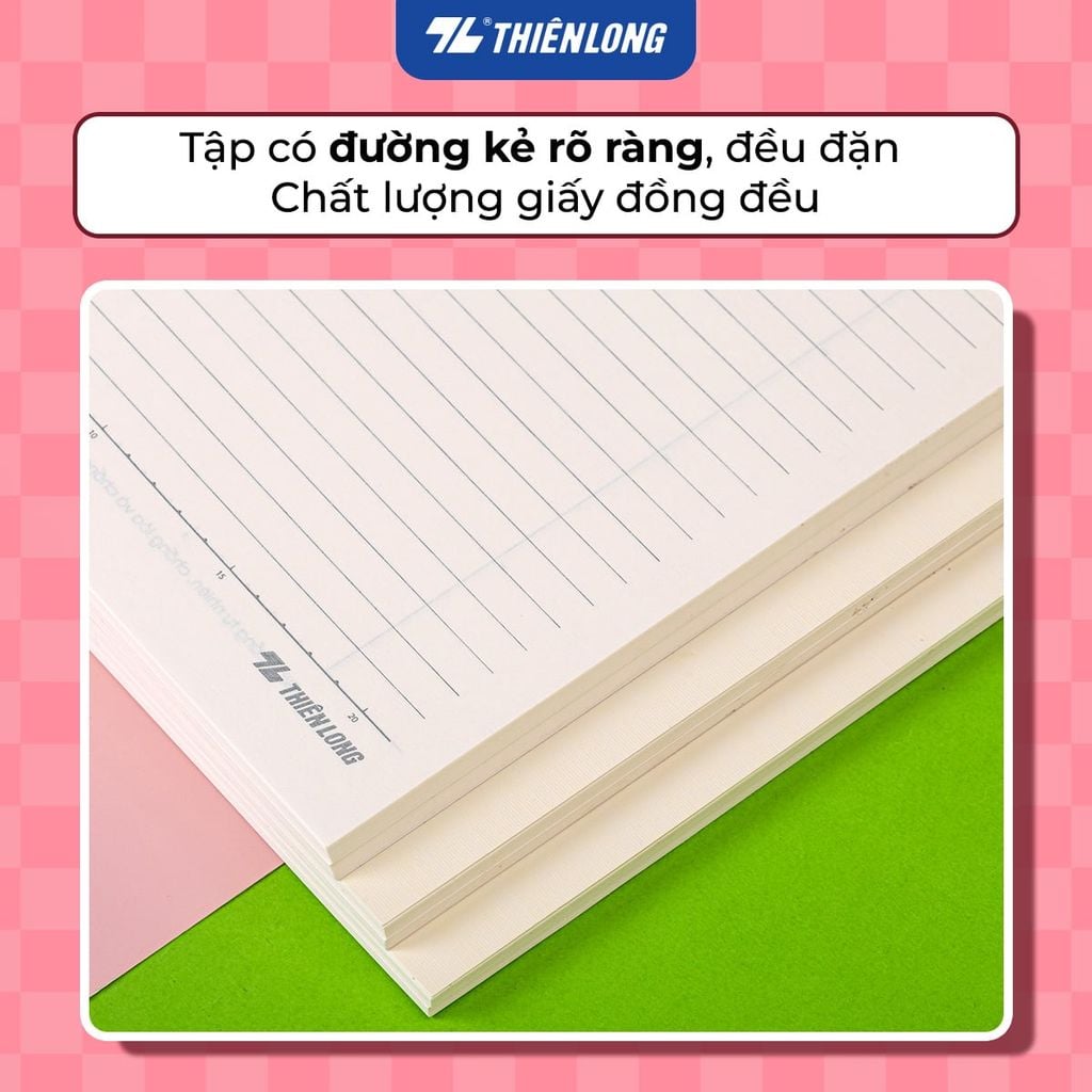 Tập học sinh Thiên Long ZOOTRI 120 trang 70gsm kẻ ngang 7mm – Chống lóa, dịu mắt