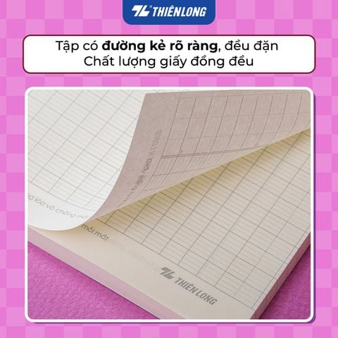 Tập học sinh chống lóa 4 ô ly ngang 2mm 200 trang 70 gsm Thiên Long Joyee NB-147 - Mẫu ngẫu nhiên