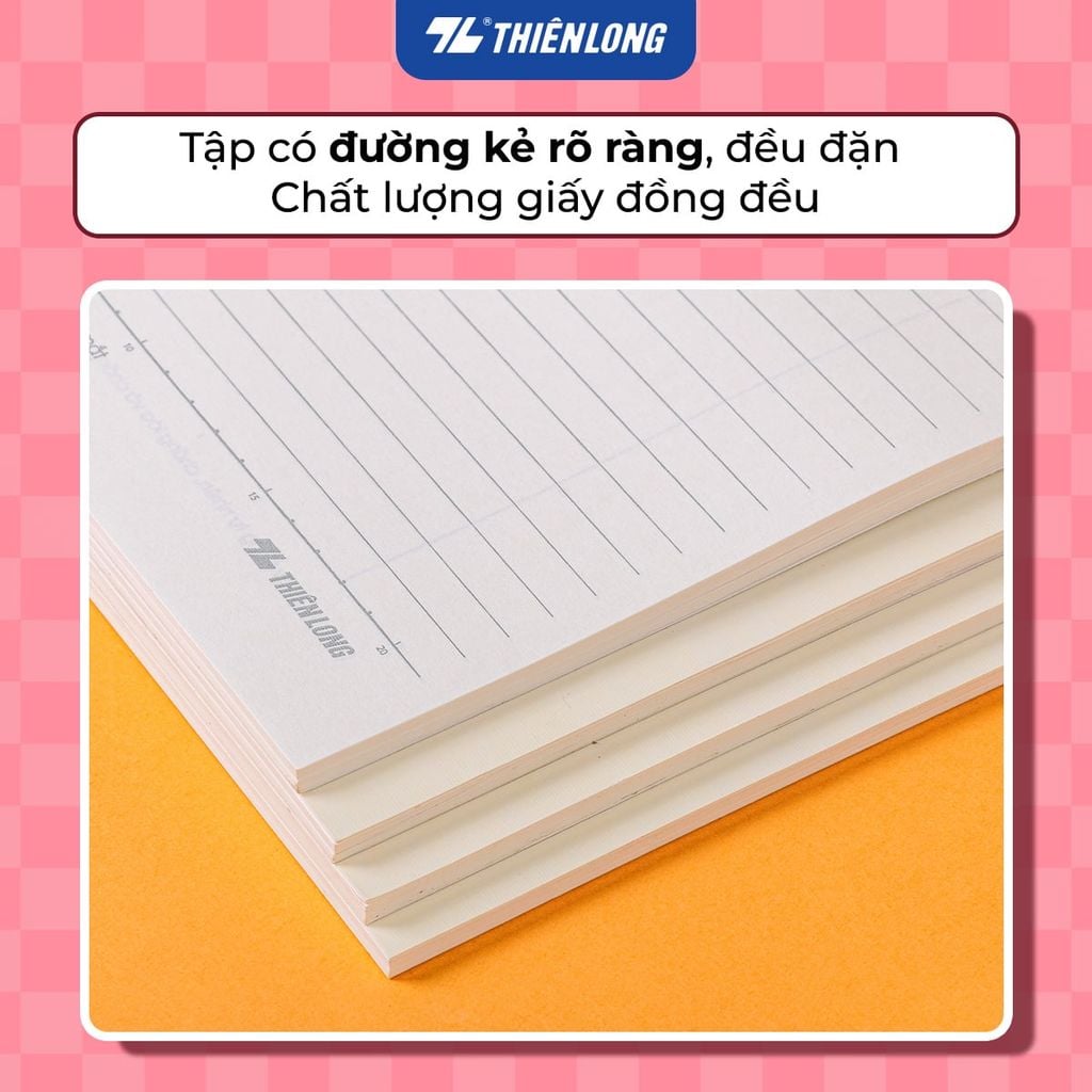 Tập học sinh Thiên Long 80 Trang kẻ ngang 7mm – Giấy 70gsm chống lóa – Khổ 170 x 250mm