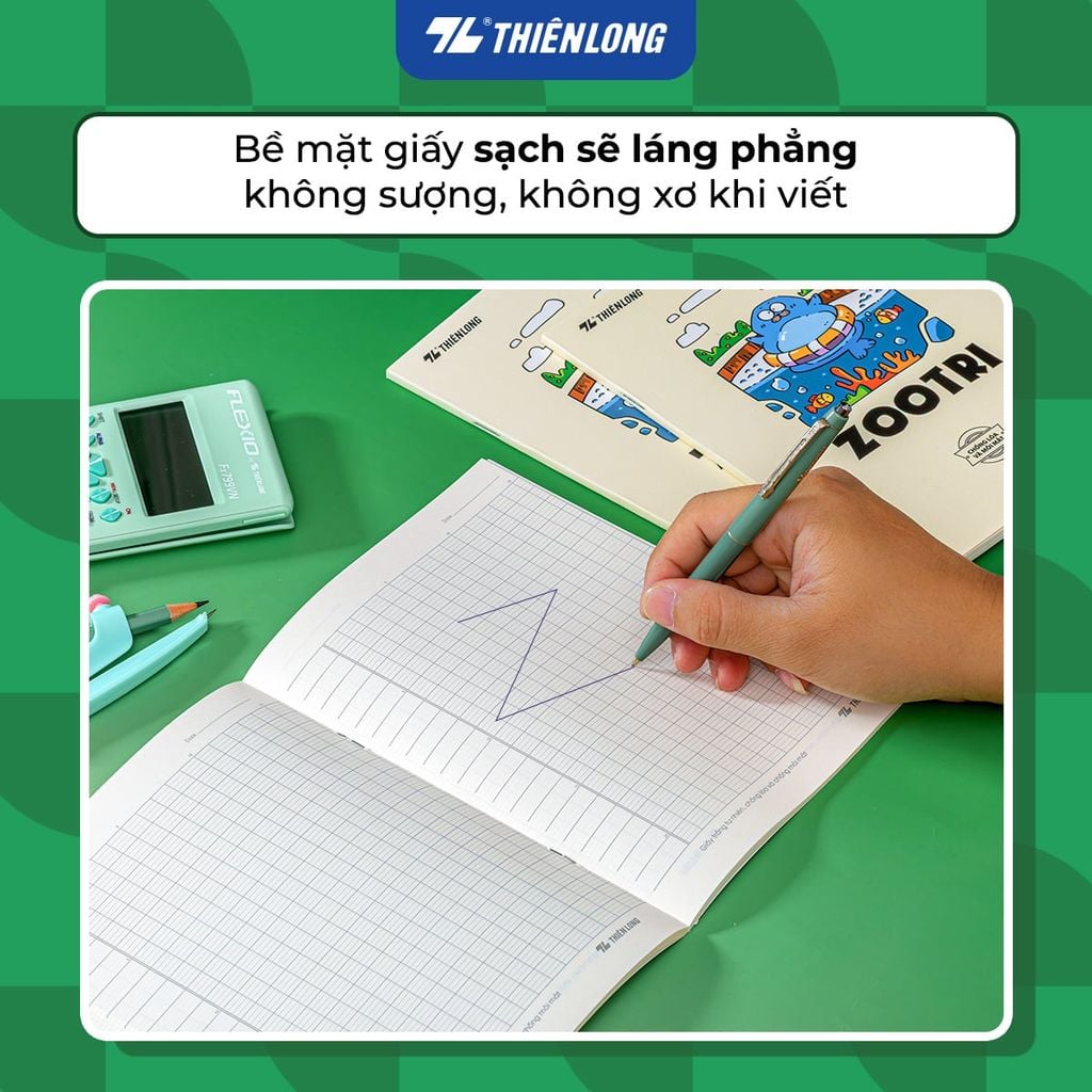 Tập học sinh chống lóa 96 trang 4 ô ly ngang 2mm 70gsm Thiên Long NB-146 - Mẫu ngẫu nhiên
